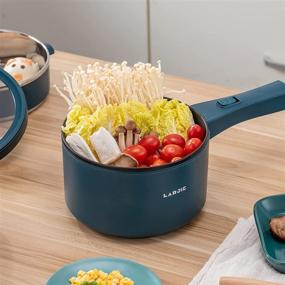 img 1 attached to 🍲 Electric Hot Pot Upgraded: Non-Stick Pan, 1.89L Mini Pot with Temperature Control and Steamer - Perfect for Steak, Fried Rice, Noodles, Oatmeal, Soup, Eggs, and Vegetables!