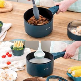 img 2 attached to 🍲 Electric Hot Pot Upgraded: Non-Stick Pan, 1.89L Mini Pot with Temperature Control and Steamer - Perfect for Steak, Fried Rice, Noodles, Oatmeal, Soup, Eggs, and Vegetables!