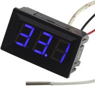 🌡️ uctronics k-type thermocouple temp sensor: digital temperature meter with blue led display and black case logo
