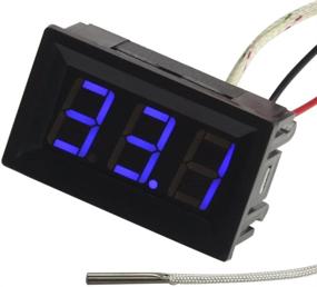 img 4 attached to 🌡️ UCTRONICS K-Type Thermocouple Temp Sensor: Digital Temperature Meter with Blue LED Display and Black Case