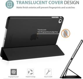 img 2 attached to 📱 ProCase Smart Case for iPad Air 2 (2014 Release) - Ultra Slim Lightweight Stand Protective Case with Translucent Frosted Back Cover - Black