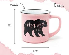 img 2 attached to ☕ Cute Oversized Pink Mom Mug by June & Lucy - 15oz Microwave and Dishwasher Safe - Perfect Gift for Camping and Coffee-Loving Moms!