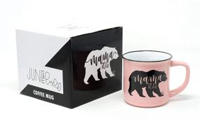 img 1 attached to ☕ Cute Oversized Pink Mom Mug by June & Lucy - 15oz Microwave and Dishwasher Safe - Perfect Gift for Camping and Coffee-Loving Moms!