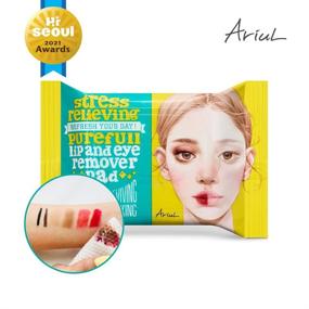 img 3 attached to 🌿 Ariul Stress Relieving Lip & Eye Makeup Remover Pads - 90 Pads Pack - Effective Moisturizing & Waterproof Makeup Remover