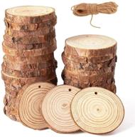 🌲 30pcs natural wood slices craft wood centerpieces | unfinished wooden circles for diy crafts and christmas ornaments logo