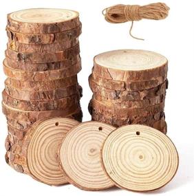 img 4 attached to 🌲 30pcs Natural Wood Slices Craft Wood Centerpieces | Unfinished Wooden Circles for DIY Crafts and Christmas Ornaments