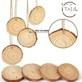 img 3 attached to 🌲 30pcs Natural Wood Slices Craft Wood Centerpieces | Unfinished Wooden Circles for DIY Crafts and Christmas Ornaments