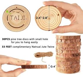 img 2 attached to 🌲 30pcs Natural Wood Slices Craft Wood Centerpieces | Unfinished Wooden Circles for DIY Crafts and Christmas Ornaments