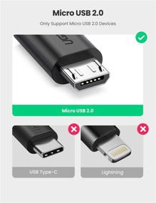 img 3 attached to UGREEN Micro USB OTG кабель 2 штуки - адаптер от мужчины к женщине для Samsung, LG, DJI Spark, пультов управления Mavic и планшетов на Android - черный.