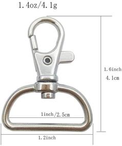 img 3 attached to YYCC 1 Inch D-Ring Metal Swivel Clasps: Pack of 100 Key 🔗 Chain Snap Hooks - High-quality Jewelry Findings for Lanyard, Sewing, and Craft Projects