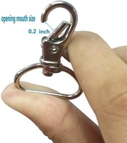 img 2 attached to YYCC 1 Inch D-Ring Metal Swivel Clasps: Pack of 100 Key 🔗 Chain Snap Hooks - High-quality Jewelry Findings for Lanyard, Sewing, and Craft Projects