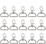 yycc 1 inch d-ring metal swivel clasps: pack of 100 key 🔗 chain snap hooks - high-quality jewelry findings for lanyard, sewing, and craft projects logo