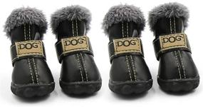 img 3 attached to 🐾 CMNNQ Snow Small Dog Boots: Anti-skid Winter Pet Shoes, Waterproof & Skidproof Paw Protectors - Warm Booties for Puppy Play