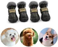 🐾 cmnnq snow small dog boots: anti-skid winter pet shoes, waterproof & skidproof paw protectors - warm booties for puppy play logo