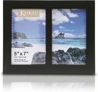 🖼️ klikel black wooden wall frame with 2 openings for 5x7 pictures - decorative family photo collage frame логотип