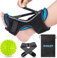 aibast 2021 new upgraded blue multi adjustable night splint ankle brace for plantar 🦶 fasciitis, foot drop orthotic brace, arch foot pain, achilles tendonitis support - women & men логотип