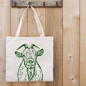 img 3 attached to 🐮 Pet Studio Art's Farm Animal Tote Bag: A Charming Carryall for Animal Lovers