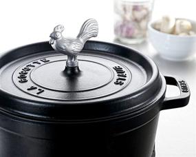 img 1 attached to 🐾 STAUB One Size Stainless Steel Cast Iron Animal Knob: Add a Touch of Whimsy to Your Cookware!