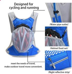 img 1 attached to 🚴 Waterproof Breathable Cycling Backpack with Helmet Organizer Pocket - Hydration Pack for Biking, Riding, Running, Jogging - 6L Capacity (Bladder Not Included)