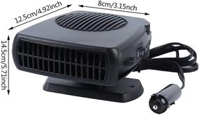 img 2 attached to 🚗 Haiabei Portable Car Heater Fan: Effective 150W 12V Plug-in! Anti-Fog, Windshield Defroster, Vehicle Heater Warmer, 2-in-1 Heating Cooling Dryer, Auto 360° Rotation!