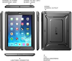 img 3 attached to 📱 Supcase Sup-iPad4-BeetlePro-Black/Black iPad 4 Case - Heavy Duty Apple iPad Case - Unicorn Beetle PRO Series Full-body Rugged Hybrid Protective Case Cover with Screen Protector for iPad 3rd and 4th Generation (Black/Black)