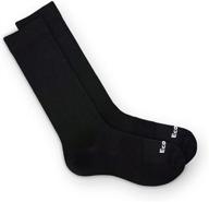 bamboo graduated knee high compression socks - enhances circulation, controls swelling, odor & blister protection logo