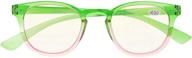 stylish women's blue light filter glasses: computer eyeglasses for reading logo