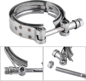 img 3 attached to 🔧 304 Stainless Steel V-Band Clamp Exhaust Clamp for Flange Kit - EVIL ENERGY 3.0