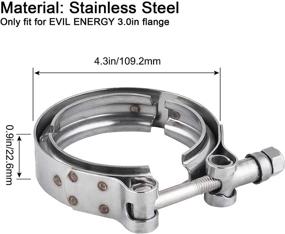 img 4 attached to 🔧 304 Stainless Steel V-Band Clamp Exhaust Clamp for Flange Kit - EVIL ENERGY 3.0