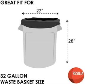 img 3 attached to 🗑️ Resilia Heavy Duty Plastic Trash Bags BTGR-46XH - 32 Gallon Garbage Can Liners, 100 Bags Total