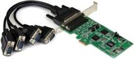 🔌 startech.com 4 портовая карта pcie с комбинированным серийным портом и кабелем - 2 x rs232 2 x rs422/rs485 - двойной профиль (pex4s232485) логотип