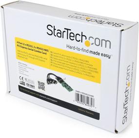 img 3 attached to 🔌 StarTech.com 4 Портовая Карта PCIe с комбинированным серийным портом и кабелем - 2 x RS232 2 x RS422/RS485 - Двойной профиль (PEX4S232485)