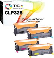 clp325 tg imaging 4-pack compatible toner cartridge set (clt-407s clt-k407s) for clp-325w clp-326 clx-3180 clx-3185n printer (black + cyan + yellow + magenta) logo