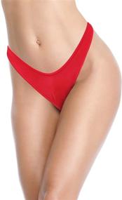 img 2 attached to 👙 Women's Ruched Back Thong Bikini Bottom by SHEKINI - Brazilian Cheeky Swimsuit Bottom for a Sexy Appeal