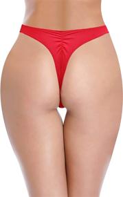 img 3 attached to 👙 Women's Ruched Back Thong Bikini Bottom by SHEKINI - Brazilian Cheeky Swimsuit Bottom for a Sexy Appeal
