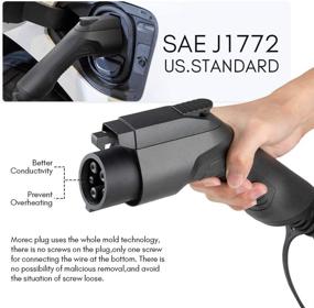 img 1 attached to 🔌 Morec 15A EV Charger Level 1-2 NEMA5-15P | Portable EVSE SAE J1772 Plug Home Electric Vehicle Charging Station | Compatible with All EV Cars | 100V-120V | 7.5m (24 feet)