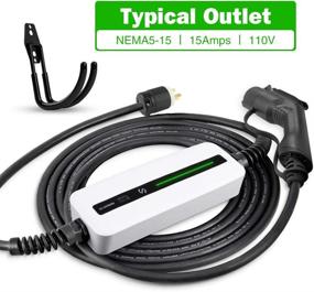 img 4 attached to 🔌 Morec 15A EV Charger Level 1-2 NEMA5-15P | Portable EVSE SAE J1772 Plug Home Electric Vehicle Charging Station | Compatible with All EV Cars | 100V-120V | 7.5m (24 feet)