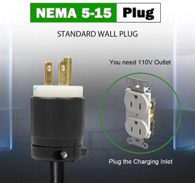 img 2 attached to 🔌 Morec 15A EV Charger Level 1-2 NEMA5-15P | Portable EVSE SAE J1772 Plug Home Electric Vehicle Charging Station | Compatible with All EV Cars | 100V-120V | 7.5m (24 feet)