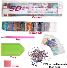 img 1 attached to 🔹 Top-quality 5D Diamond Art Kits: DIY Full Drill Diamond Painting Kits for Adults, Craft Painting by Numbers for Kids, Crystal Diamond Painting Home Wall Decor