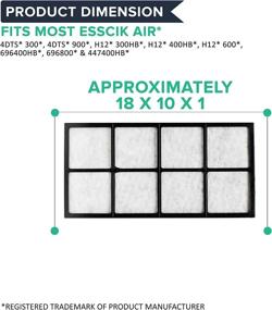 img 2 attached to Think Crucial Replacement Air Purifier Filter – Compatible with Essick Air Part # 1051- Fits Essick Air Models 4DTS 300, 4DTS 900, H12 300HB, H12 400HB, H12 600, 696400HB, 696800, 447400HB - Bulk (1 Pack)