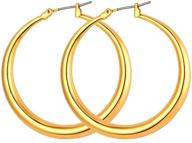 stylish u7 surgical hoop earrings set: cute huggie earrings for women logo