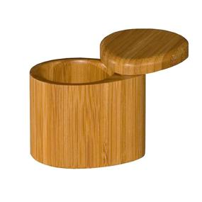 img 2 attached to 🎍 Small Bamboo Salt Box with Swivel Lid - Ideal Bamboo Storage Solution