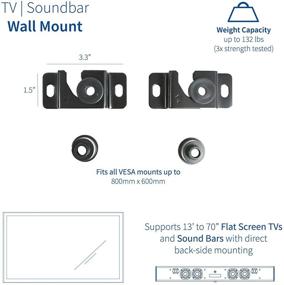 img 3 attached to 📺 VIVO Настенное крепление для телевизора с низким профилем для плоских экранов размером 70 дюймов со специальным креплением для саундбара - MOUNT-VW00