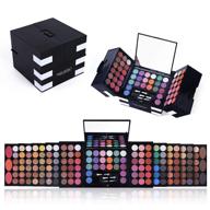 🎨 ultimate 142 color pigmented eyeshadow palette with face blushes, eyebrow powder - complete makeup set for women with mirror - perfect nude and colorful shades - ideal gift logo