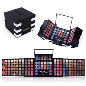 img 4 attached to 🎨 Ultimate 142 Color Pigmented Eyeshadow Palette with Face Blushes, Eyebrow Powder - Complete Makeup Set for Women with Mirror - Perfect Nude and Colorful Shades - Ideal Gift