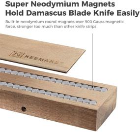 img 1 attached to 16 inch Acacia Wood 🔪 Magnetic Knife Holder for Wall - KEEMAKE