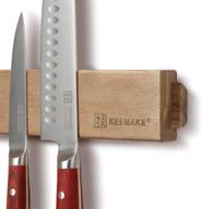 16 inch acacia wood 🔪 magnetic knife holder for wall - keemake logo