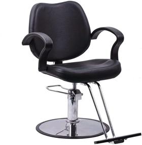 img 3 attached to 💇 Black Beauty Style Classic Hydraulic Barber Chair: Salon Styling Equipment