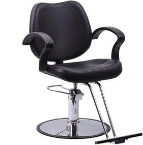 img 4 attached to 💇 Black Beauty Style Classic Hydraulic Barber Chair: Salon Styling Equipment