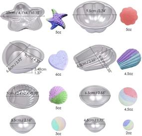 img 3 attached to 🛁 eZAKKA Bath Bomb Molds Metal DIY Set - Create Soaps & Fizzy Balls with 200 Shrink Wrap Bags and Mini Heat Sealer - 8 Sets, 16 Pieces